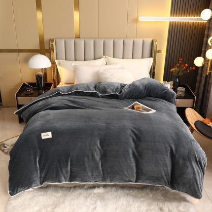 91家纺网 家纺一手货源 找家纺 （总）情煊家纺 2023新款220克纯色牛奶绒单被套定制248*248