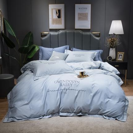 91家纺网 家纺一手货源 找家纺 （总）印季 2023新款全棉字母绣花四件套