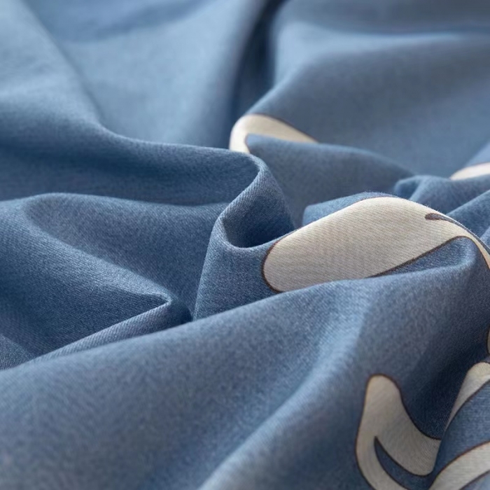 91家纺网 家纺一手货源 找家纺 金纱玉纺2022新款全棉生态大版磨毛四件套 秋暮庭-兰