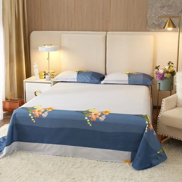 91家纺网 家纺一手货源 找家纺 金纱玉纺2022新款全棉生态大版磨毛四件套 秋暮庭-兰