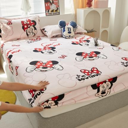 91家纺网 家纺一手货源 找家纺 (总) 舒居 2022新款迪士尼正版授权牛奶绒印花单品床笠
