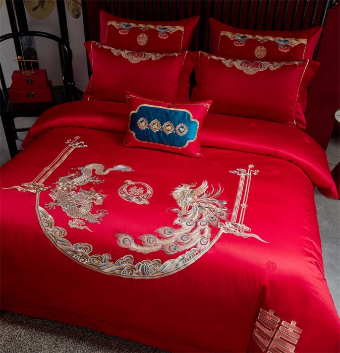 91家纺网 家纺一手货源 找家纺 高大尚2022新品双股长绒棉提花系列-龙腾凤舞