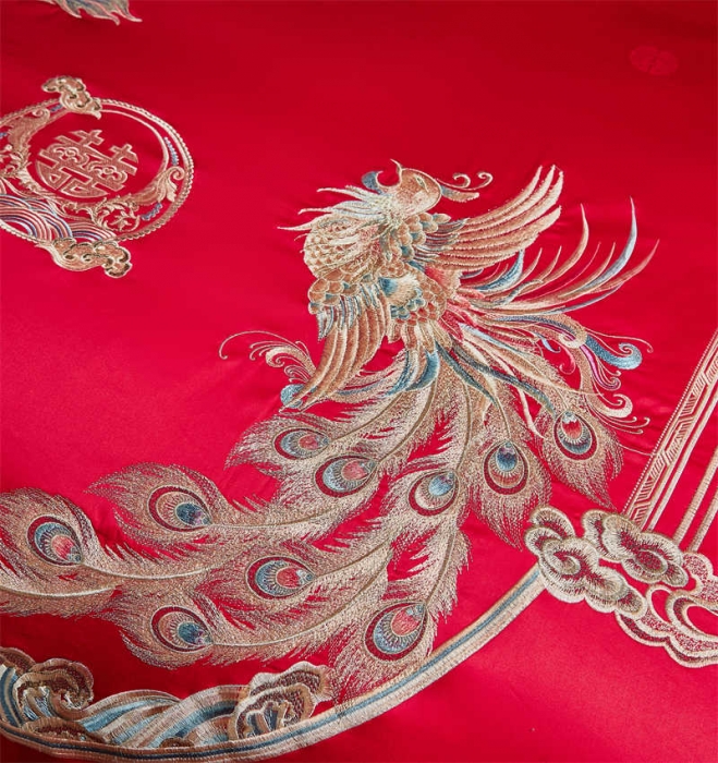 91家纺网 家纺一手货源 找家纺 高大尚2022新品双股长绒棉提花系列-龙腾凤舞