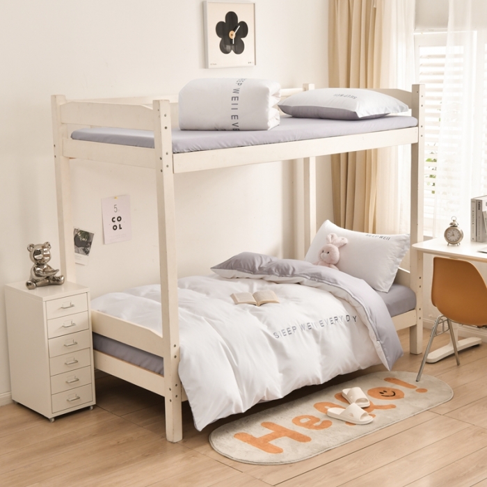 91家纺网 家纺一手货源 找家纺 啊雅家居纯色水洗磨毛亲肤绣花床单床笠款学生三套件奶白加奶浅灰