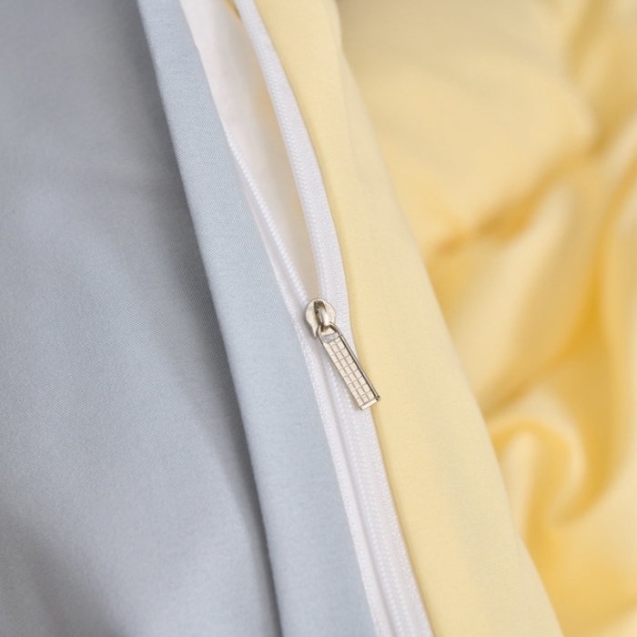 91家纺网 家纺一手货源 找家纺 啊雅家居纯色水洗磨毛亲肤绣花床单床笠款学生三套件奶黄加奶浅灰