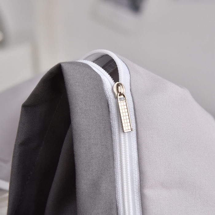 91家纺网 家纺一手货源 找家纺 啊雅家居纯色水洗磨毛亲肤绣花床单床笠学生三套件奶浅灰加奶深灰