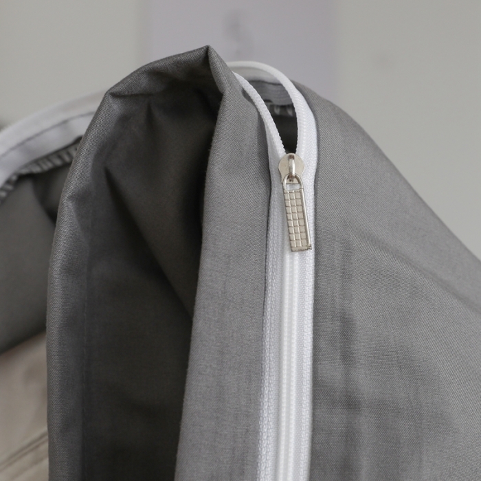 91家纺网 家纺一手货源 找家纺 啊雅家居纯色水洗磨毛亲肤绣花床单款床笠款学生三套件 奶深灰