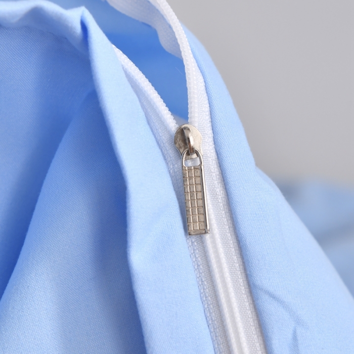 91家纺网 家纺一手货源 找家纺 啊雅家居纯色水洗磨毛亲肤绣花床单款床笠款学生三套件奶天兰