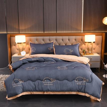 91家纺网 家纺一手货源 找家纺 圣楚 2024新馨柔羽丝绒冬被春秋被子被芯直播电商爆款 惬意生活