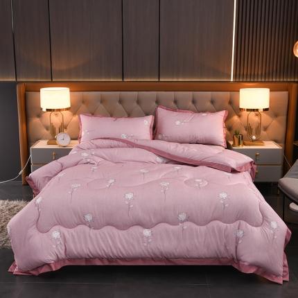 91家纺网 家纺一手货源 找家纺 圣楚 2024新馨柔羽丝绒冬被春秋被子被芯直播电商爆款 香槟玫瑰