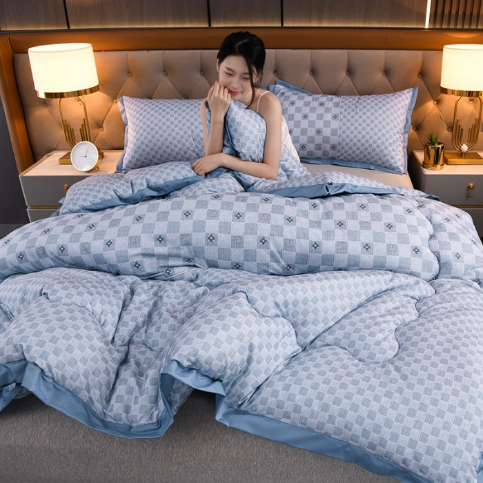 91家纺网 家纺一手货源 找家纺 圣楚 2024新馨柔羽丝绒冬被春秋被子被芯直播电商爆款 佳期如梦