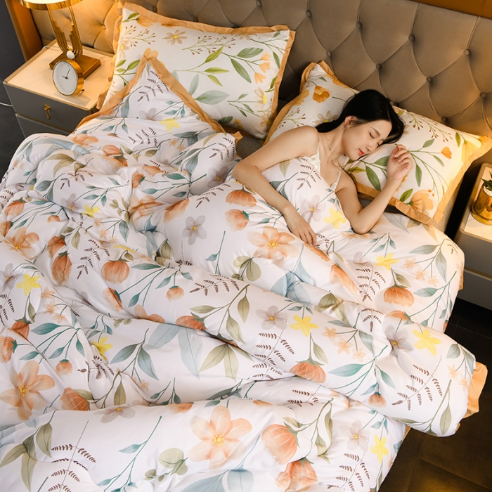 91家纺网 家纺一手货源 找家纺 圣楚 2024新馨柔羽丝绒冬被春秋被子被芯直播电商爆款 浪漫之约