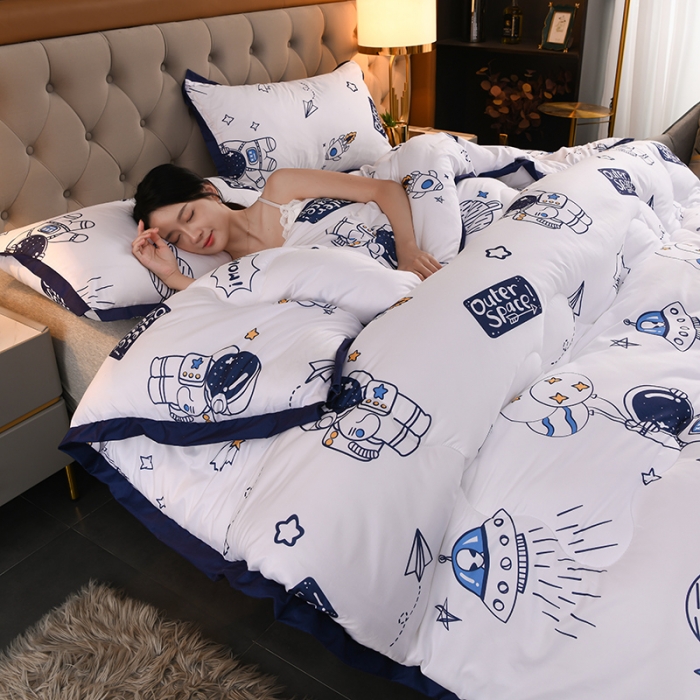 91家纺网 家纺一手货源 找家纺 圣楚 2024新馨柔羽丝绒冬被春秋被子被芯直播电商爆款 太空梦想