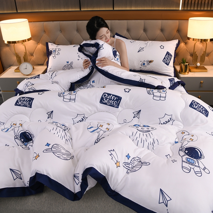 91家纺网 家纺一手货源 找家纺 圣楚 2024新馨柔羽丝绒冬被春秋被子被芯直播电商爆款 太空梦想