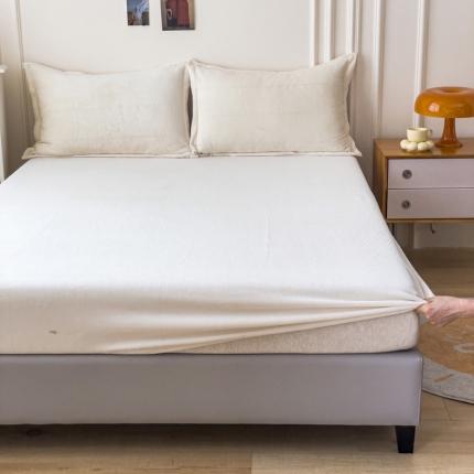 91家纺网 家纺一手货源 找家纺 （总）爱妮玖玖 2025新款牛奶绒纯色款单层床笠