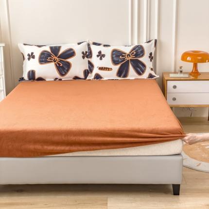 91家纺网 家纺一手货源 找家纺 （总）爱妮玖玖 2025新款牛奶绒纯色款单层床笠