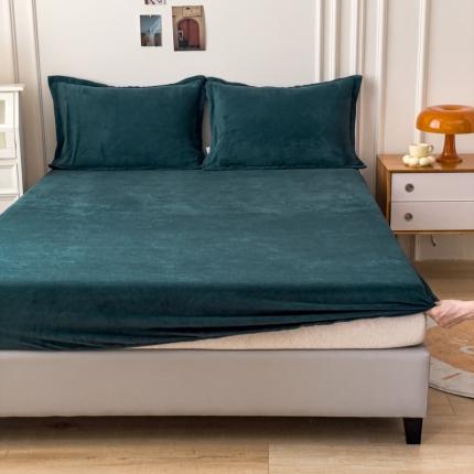 91家纺网 家纺一手货源 找家纺 （总）爱妮玖玖 2025新款牛奶绒纯色款单层床笠