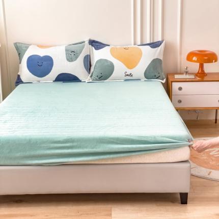 91家纺网 家纺一手货源 找家纺 （总）爱妮玖玖 2025新款牛奶绒纯色款单层床笠