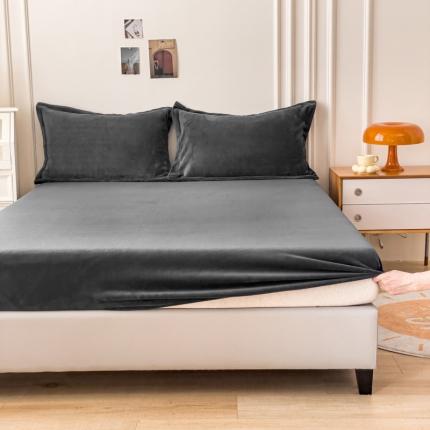 91家纺网 家纺一手货源 找家纺 （总）爱妮玖玖 2025新款牛奶绒纯色款单层床笠