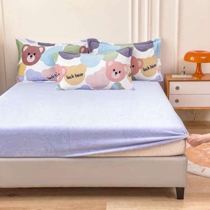 91家纺网 家纺一手货源 找家纺 （总）爱妮玖玖 2025新款牛奶绒纯色款单层床笠