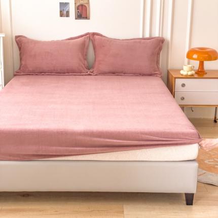 91家纺网 家纺一手货源 找家纺 （总）爱妮玖玖 2025新款牛奶绒纯色款单层床笠