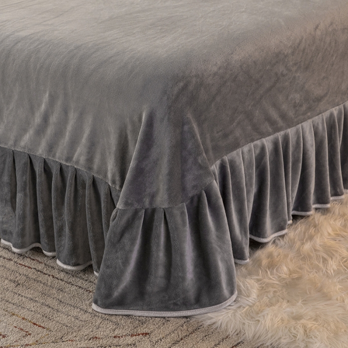 91家纺网 家纺一手货源 找家纺 能好家纺 2022直播爆款牛奶绒金貂绒四件套 墨绿+灰