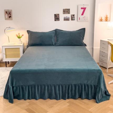 91家纺网 家纺一手货源 找家纺 （总）爱妮玖玖 2025新款牛奶绒纯色花边床单