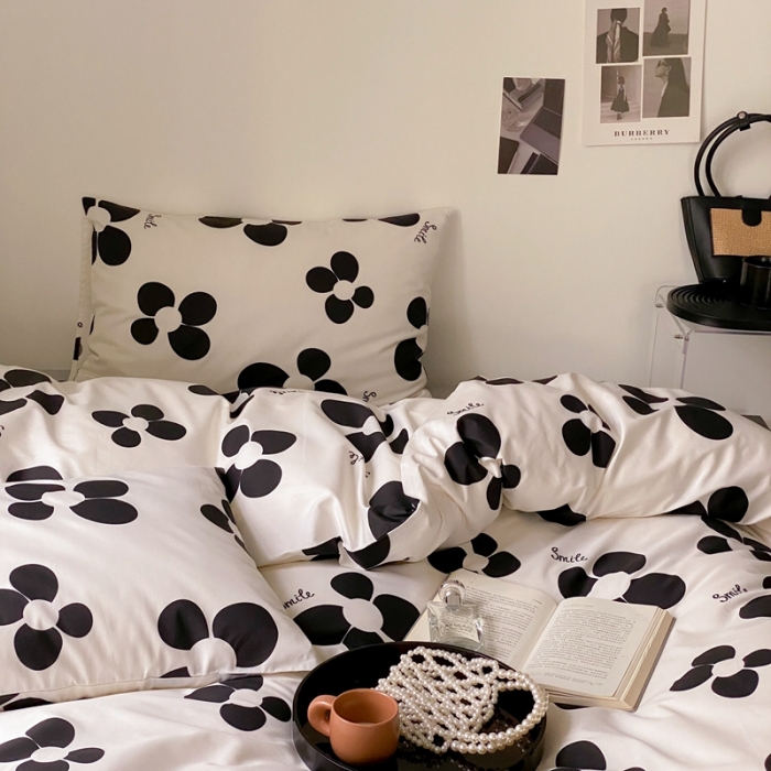 91家纺网 家纺一手货源 找家纺 昔可2022新款全棉四件套新款影棚图 暗夜欧诺拉