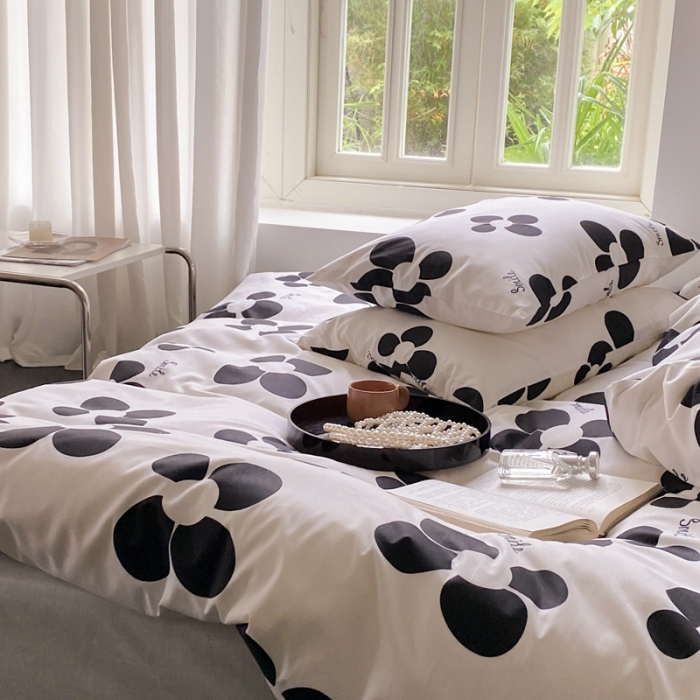 91家纺网 家纺一手货源 找家纺 昔可2022新款全棉四件套新款影棚图 暗夜欧诺拉