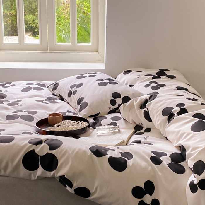 91家纺网 家纺一手货源 找家纺 昔可2022新款全棉四件套新款影棚图 暗夜欧诺拉