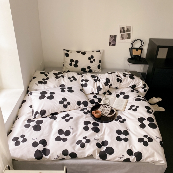 91家纺网 家纺一手货源 找家纺 昔可2022新款全棉四件套新款影棚图 暗夜欧诺拉