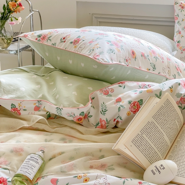 91家纺网 家纺一手货源 找家纺 （总）昔可家纺2022新款嵌绳全棉套件组图一