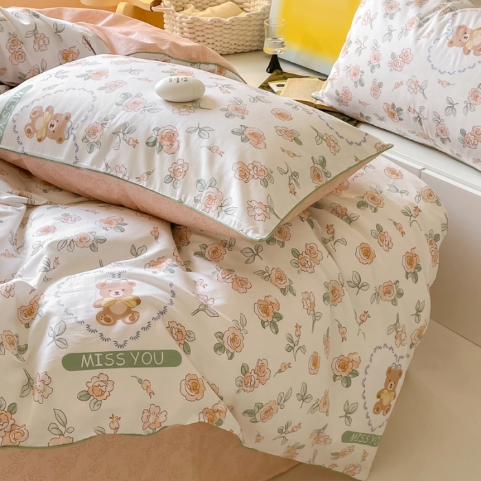 91家纺网 家纺一手货源 找家纺 昔可家纺2022新款嵌绳全棉套件组图一 彼得熊