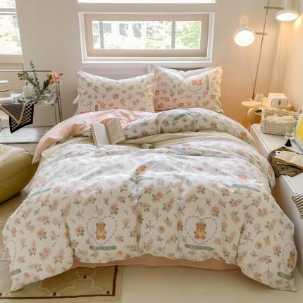 昔可家纺2022新款嵌绳全棉套件组图一 彼得熊