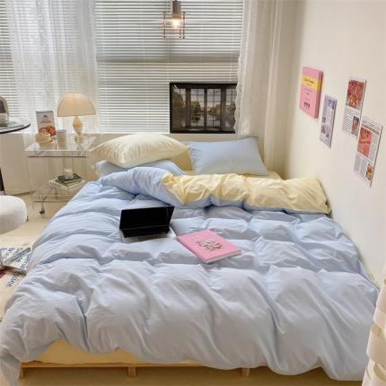 91家纺网 家纺一手货源 找家纺 （总）昔可 2022新款40支13372全棉水洗棉混搭四件套