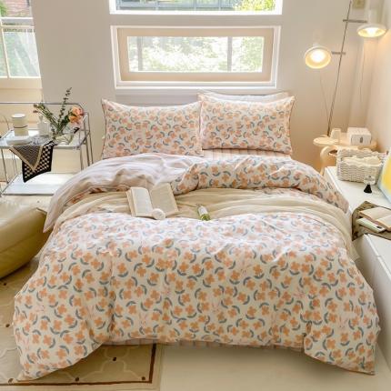 昔可家纺2022新款嵌绳全棉套件组图一 花园慢时光