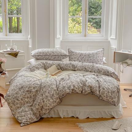 91家纺网 家纺一手货源 找家纺 （总）昔可家纺2022新款嵌绳全棉四件套套件组图一