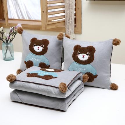 (总）素玖抱枕被2023新款宝贝熊抱枕被刺绣系列