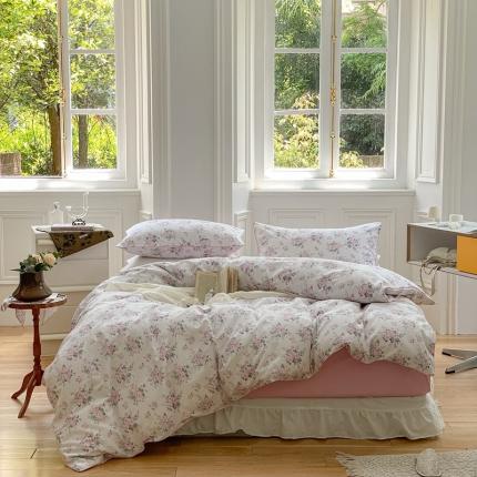 91家纺网 家纺一手货源 找家纺 （总）昔可家纺2022新款嵌绳全棉四件套套件组图一