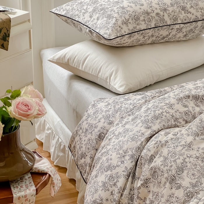 91家纺网 家纺一手货源 找家纺 （总）昔可家纺2022新款嵌绳全棉四件套套件组图一