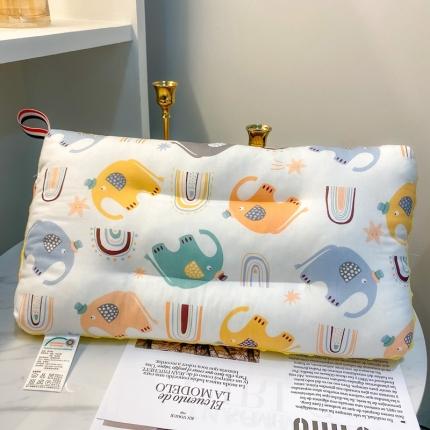 91家纺网 家纺一手货源 找家纺 宝晶枕芯 2022新款全棉儿童枕头可水洗儿童枕 小象白