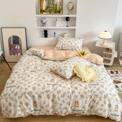 91家纺网 家纺一手货源 找家纺 （总）昔可2022新款嵌绳全棉四件套组图二