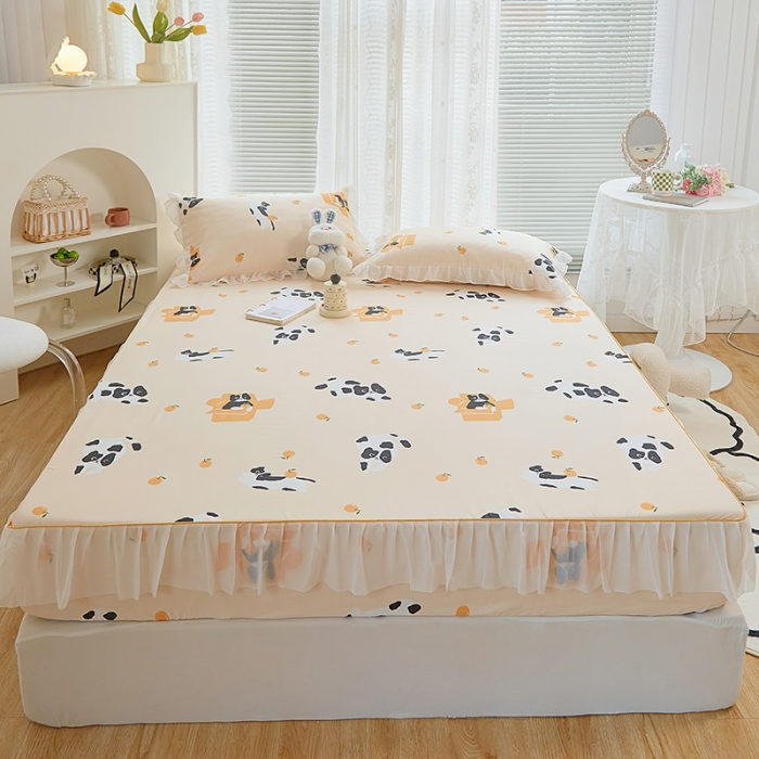 91家纺网 家纺一手货源 找家纺 （总）金丝鸟 2022新款全棉花边床笠