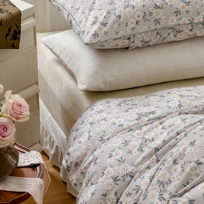 91家纺网 家纺一手货源 找家纺 昔可家纺2022新款嵌绳全棉四件套套件组图一 浮生