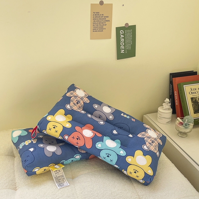 91家纺网 家纺一手货源 找家纺 宝晶枕芯 2022新款全棉儿童枕头可水洗儿童枕 HAPPY熊