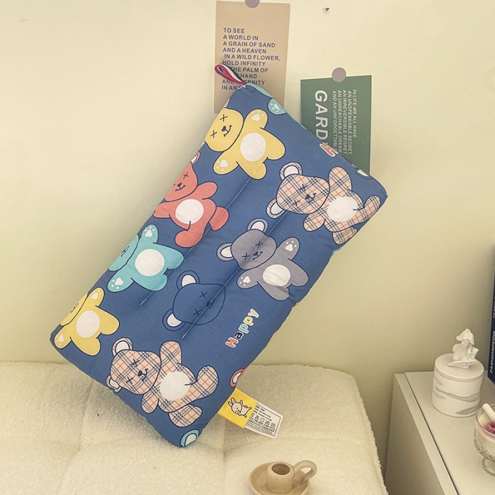 91家纺网 家纺一手货源 找家纺 宝晶枕芯 2022新款全棉儿童枕头可水洗儿童枕 HAPPY熊