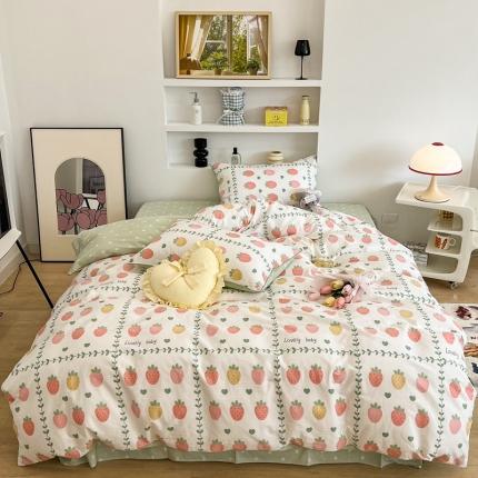 91家纺网 家纺一手货源 找家纺 （总）昔可2022新款嵌绳全棉四件套组图二