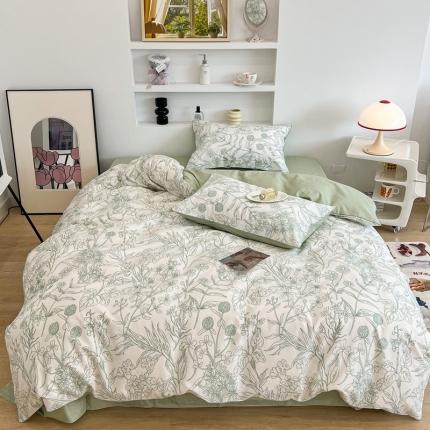 91家纺网 家纺一手货源 找家纺 （总）昔可2022新款嵌绳全棉四件套组图二