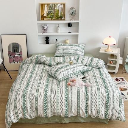 91家纺网 家纺一手货源 找家纺 （总）昔可2022新款嵌绳全棉四件套组图二