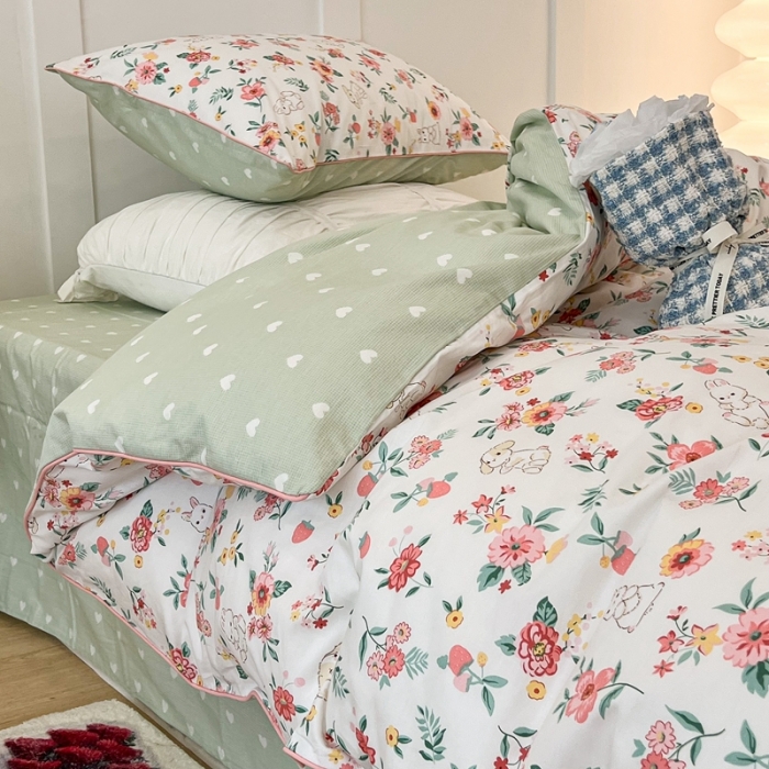 91家纺网 家纺一手货源 找家纺 （总）昔可2022新款嵌绳全棉四件套组图二